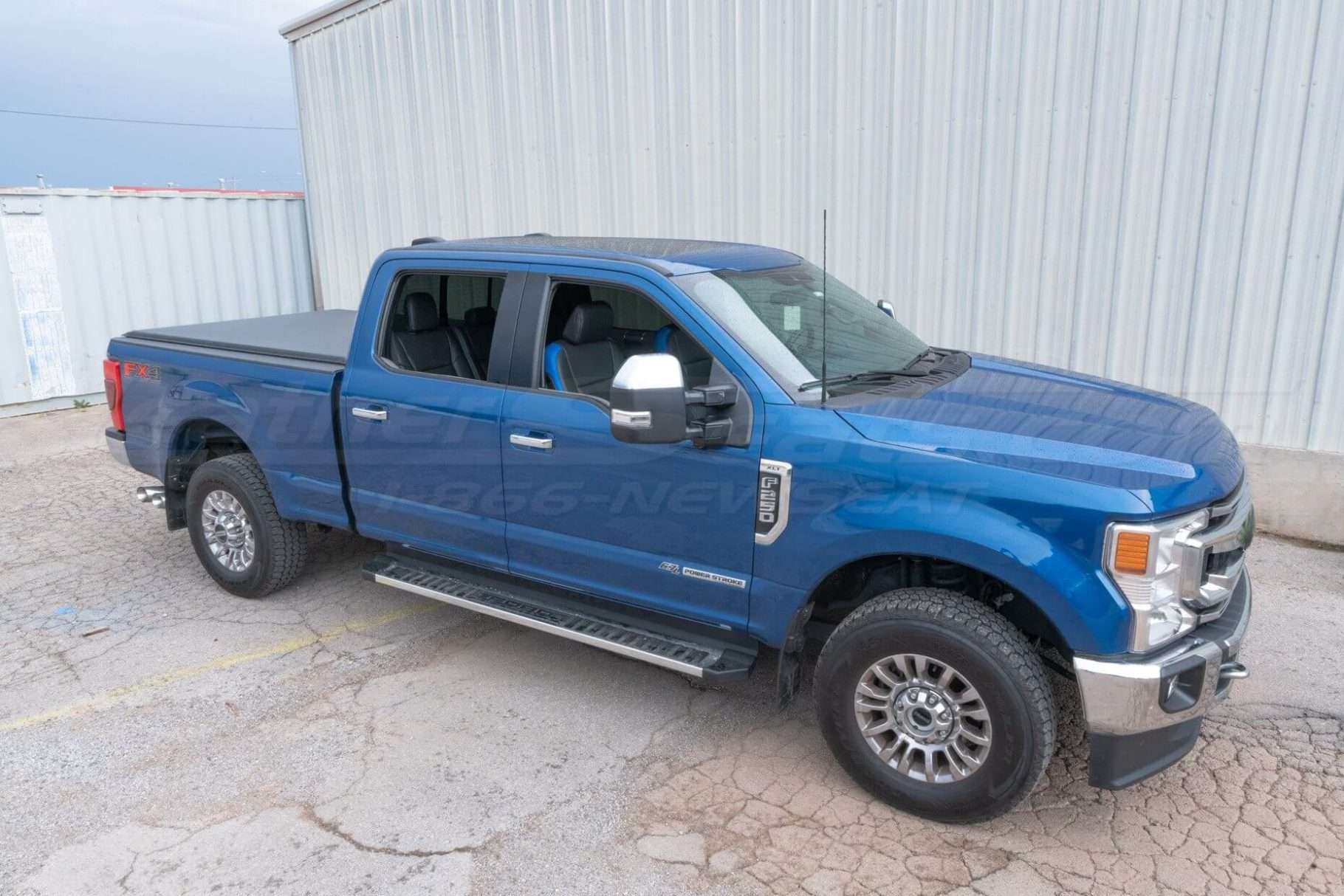 2022 Ford F-250 Crew Cab with LeatherSeats.com interior to match Blue exterior