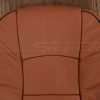 Upper section of Mitt Brown leather backrest upholstery