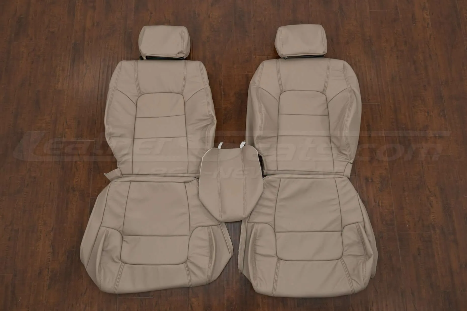 1991-1995 Acura Legend Coupe Leather Seat Interior Kit. - Ivory - Front seat upholstery w/ Console