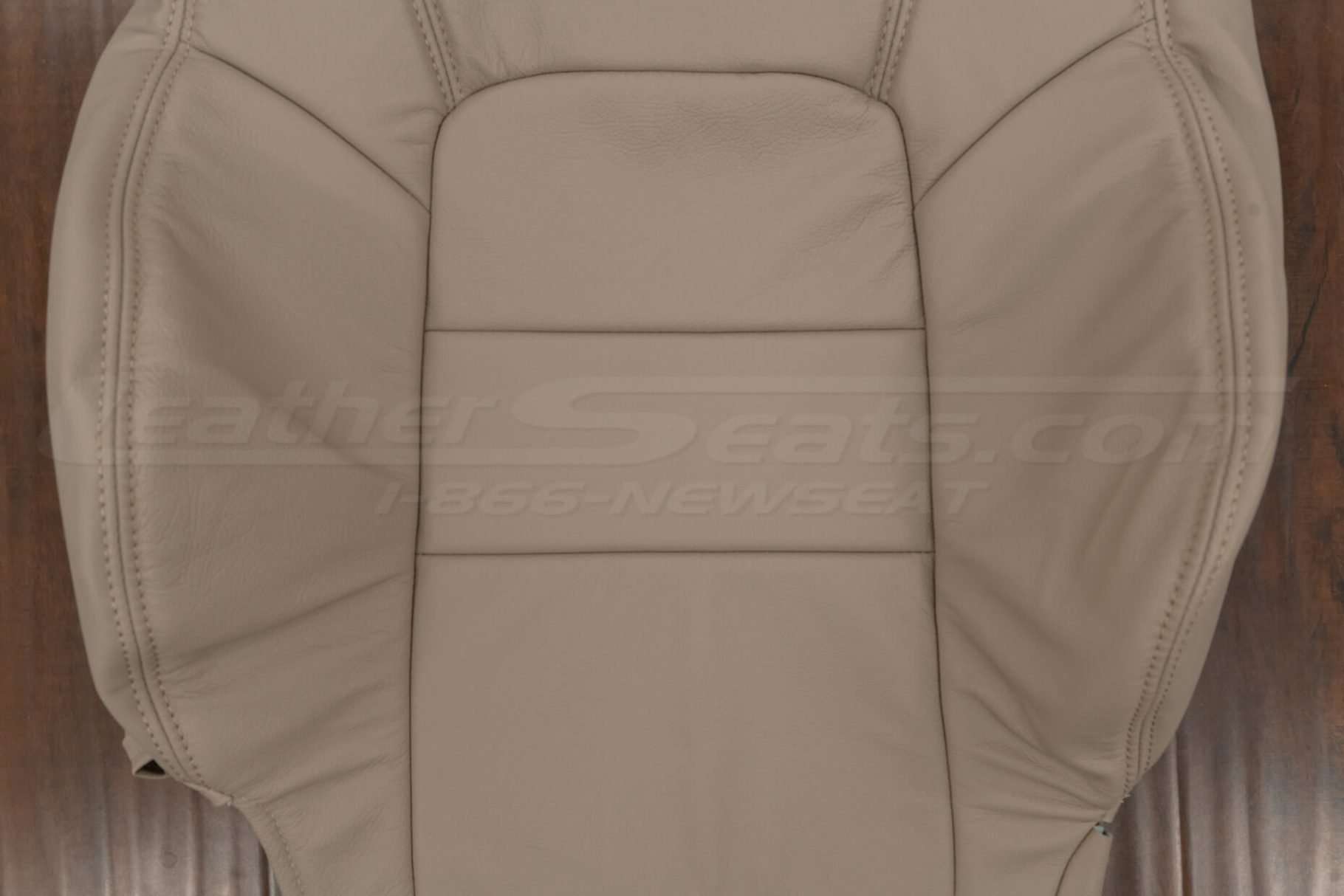 Insert section of leather backrest