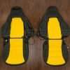 2005-2011 Chevrolet Corvette Leather Upholstery Kit - Black/Velocity Yellow - Front seat upholstery