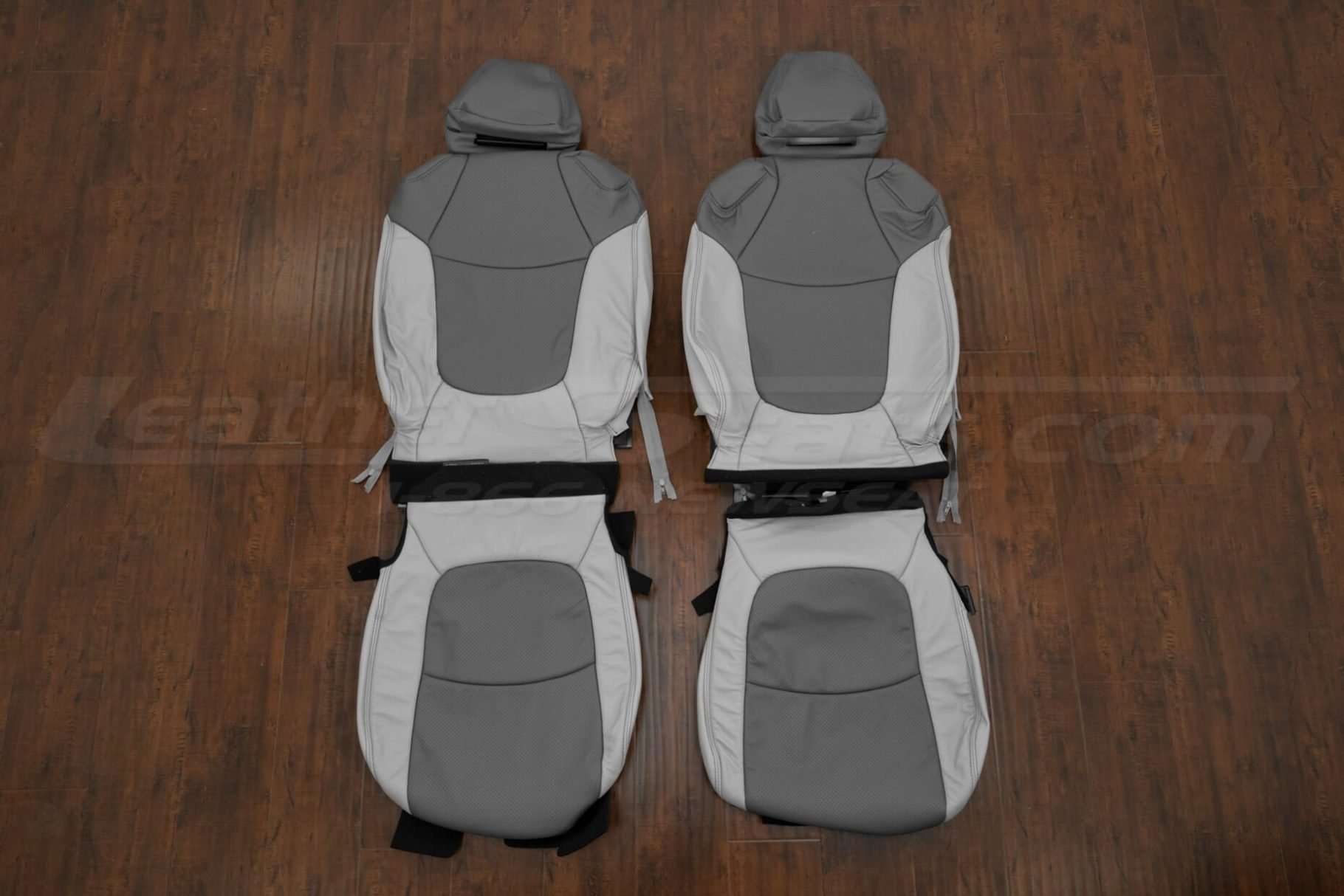2021Toyota RAV4 Leather Seat Upholstery Kit - Dove Grey / Light Grey - Front seat upholstery