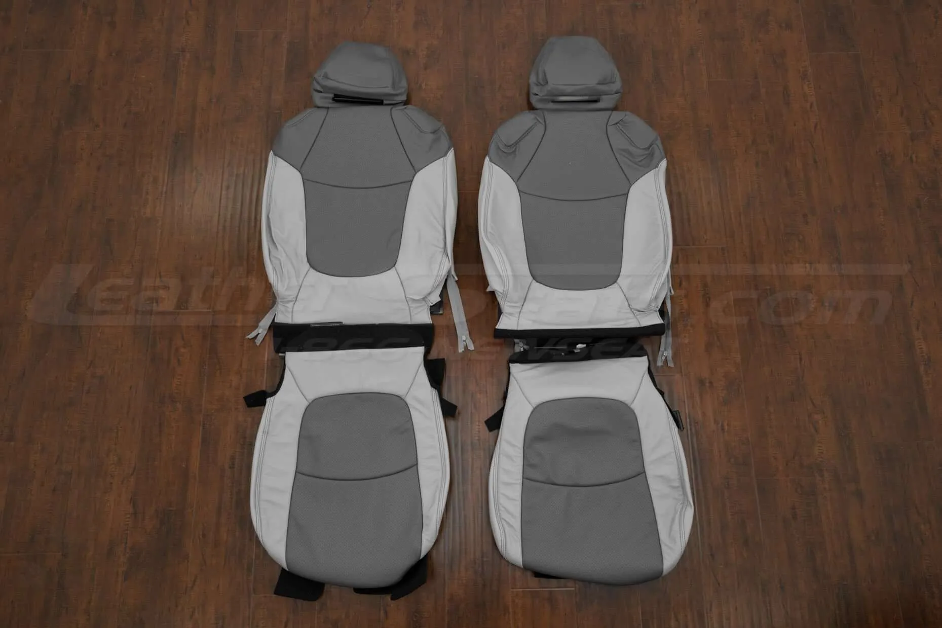 2021Toyota RAV4 Leather Seat Upholstery Kit - Dove Grey / Light Grey - Front seat upholstery