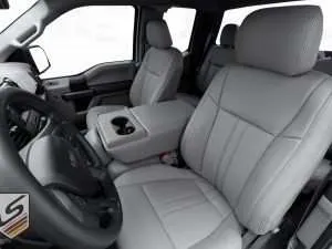 Backrest view of Light Grey leather seats