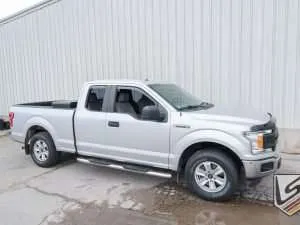 Silver 2018 Ford F-150 SuperCrew XL with LeatherSeats.com upholstery