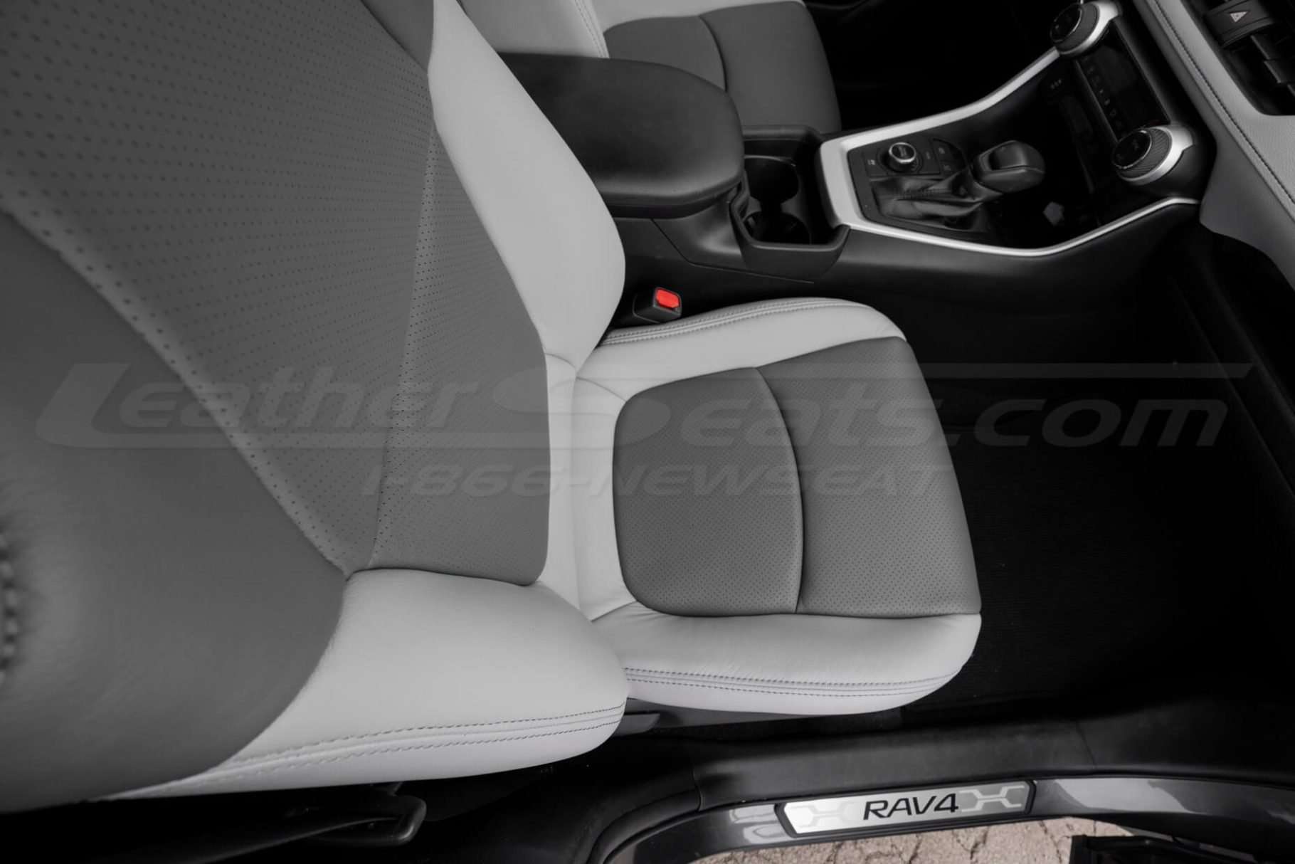 Top-down view of front passenger seat with Body Perforation