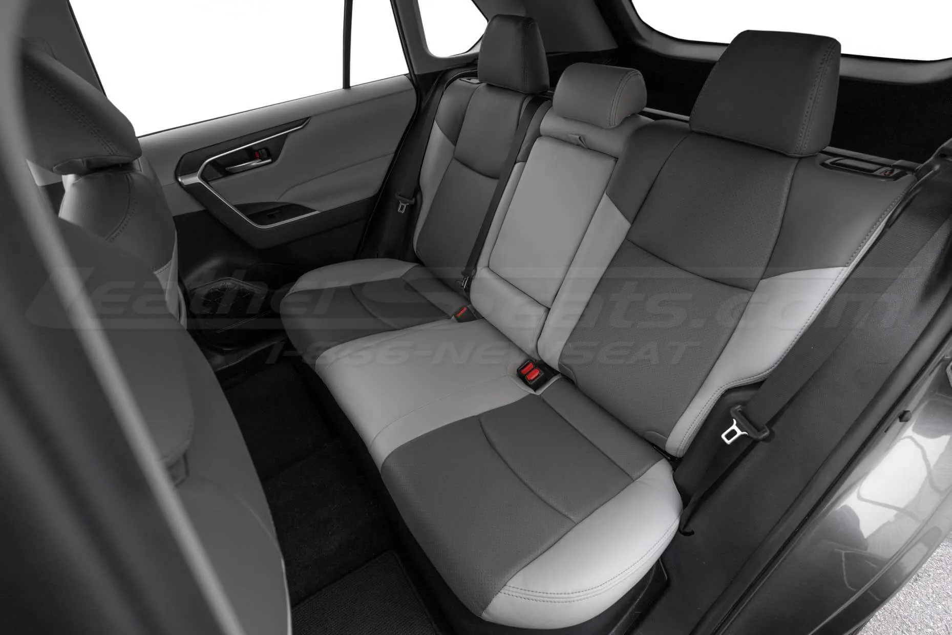Rear leather Toyota RAV4 seats in Dove Grey with Light Grey Combo