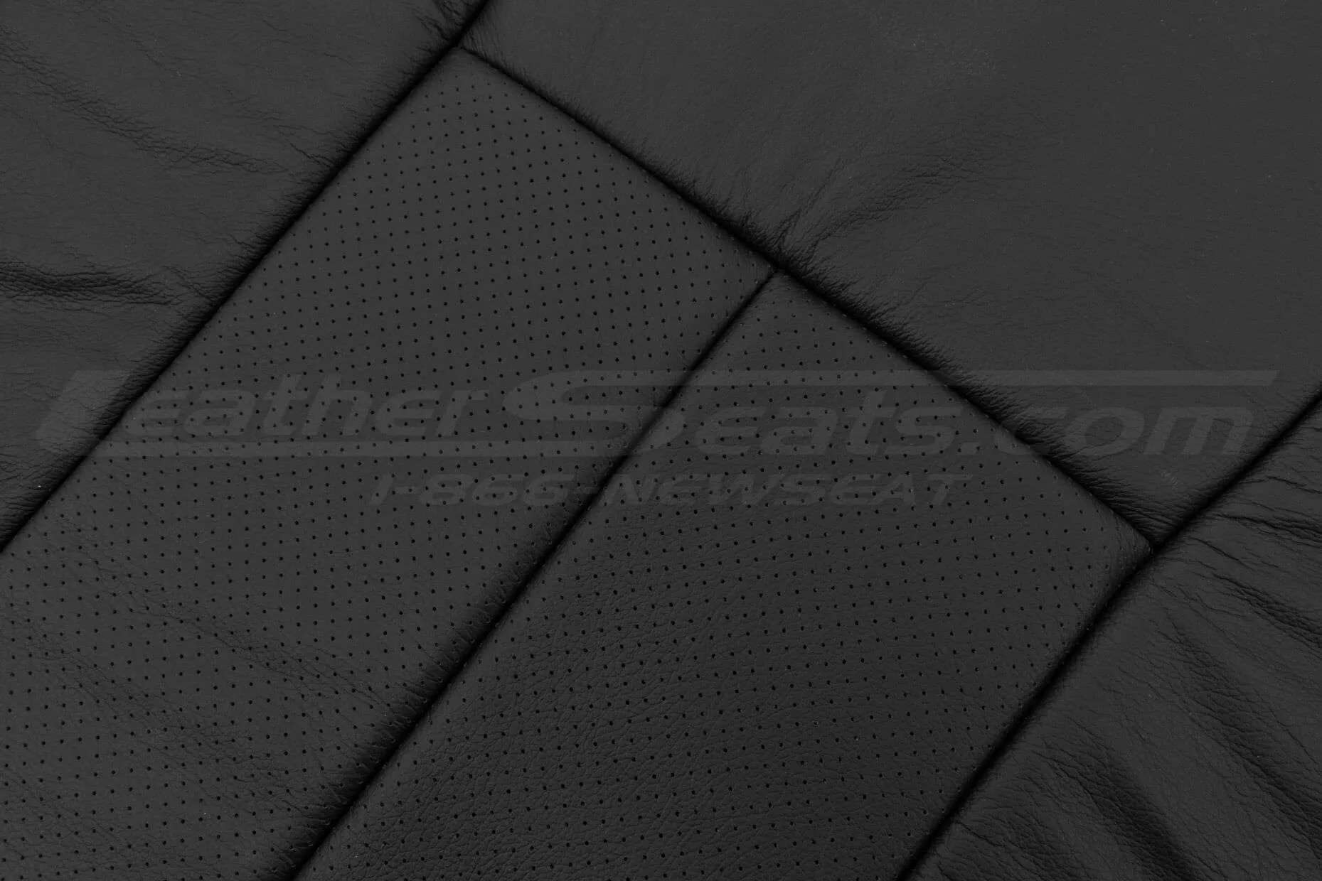 Combo perforation and leather texture close-up