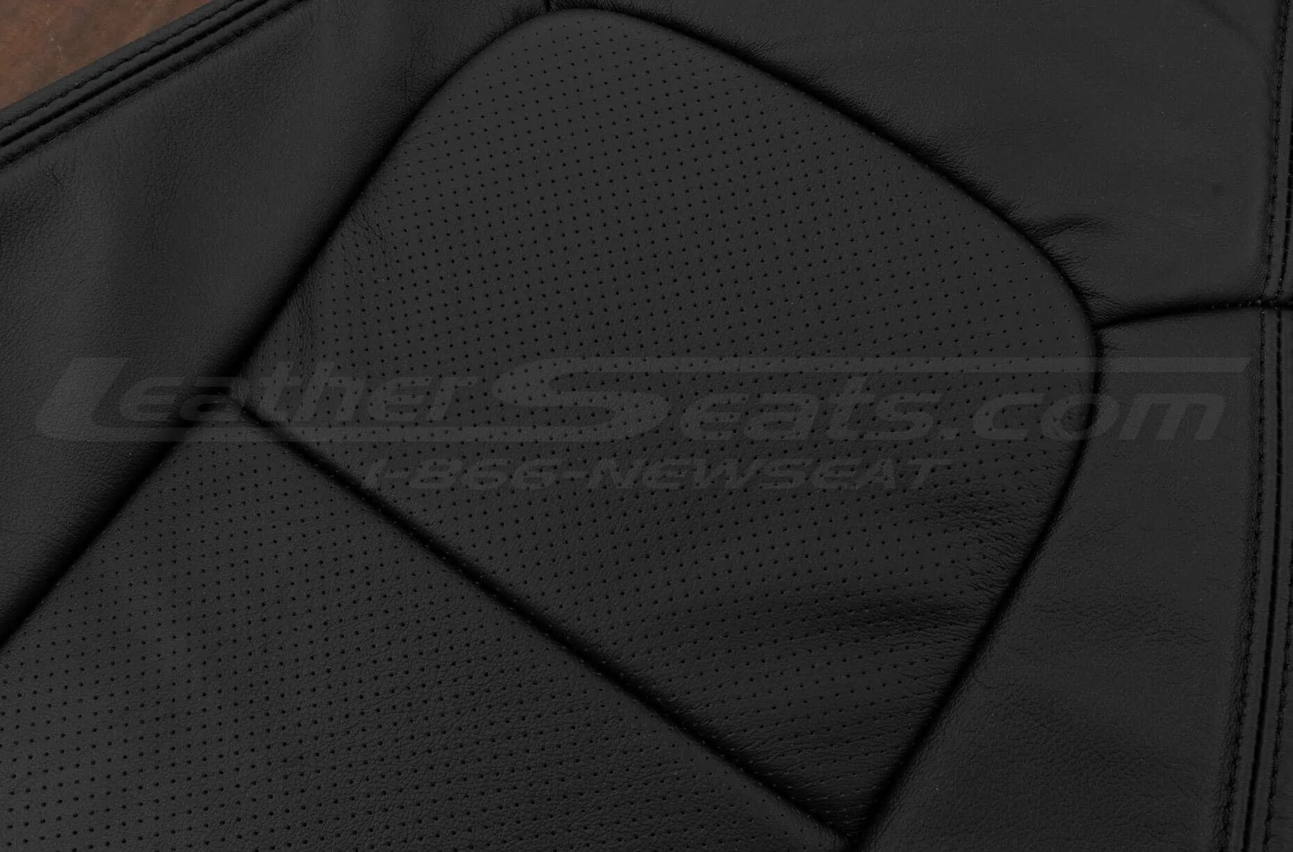 Leather texture/Perforated Insert section of leather backrest upholstery