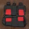 Toyota C-HR SUV Rear Seat Leather Upholstery in Black & Brigt Red
