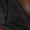 Contrasting Bright Red Thread on backrest upholstery