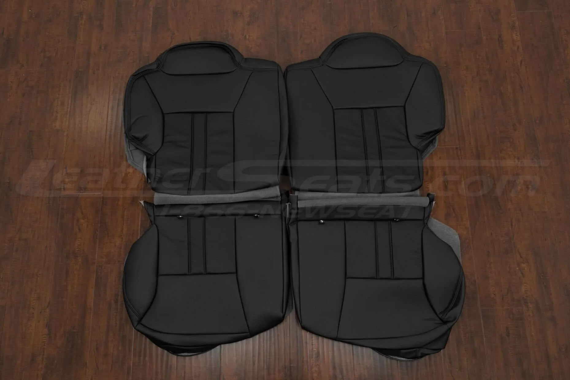 Nissan Xterra Leather Seat Interior Kit - Black - 50/50 Splt rear seat upholstery