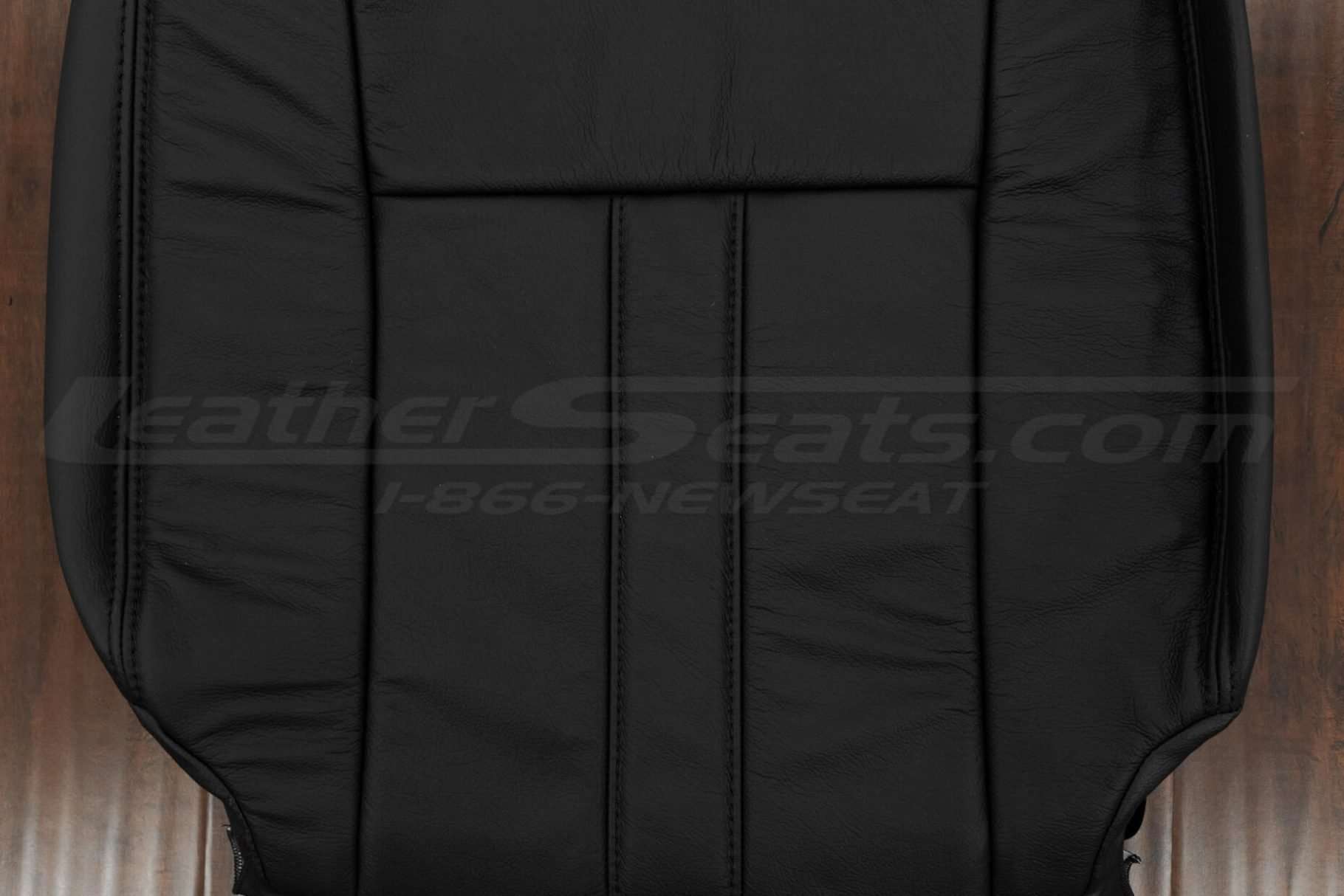 Insert section of leather backrest upholstery