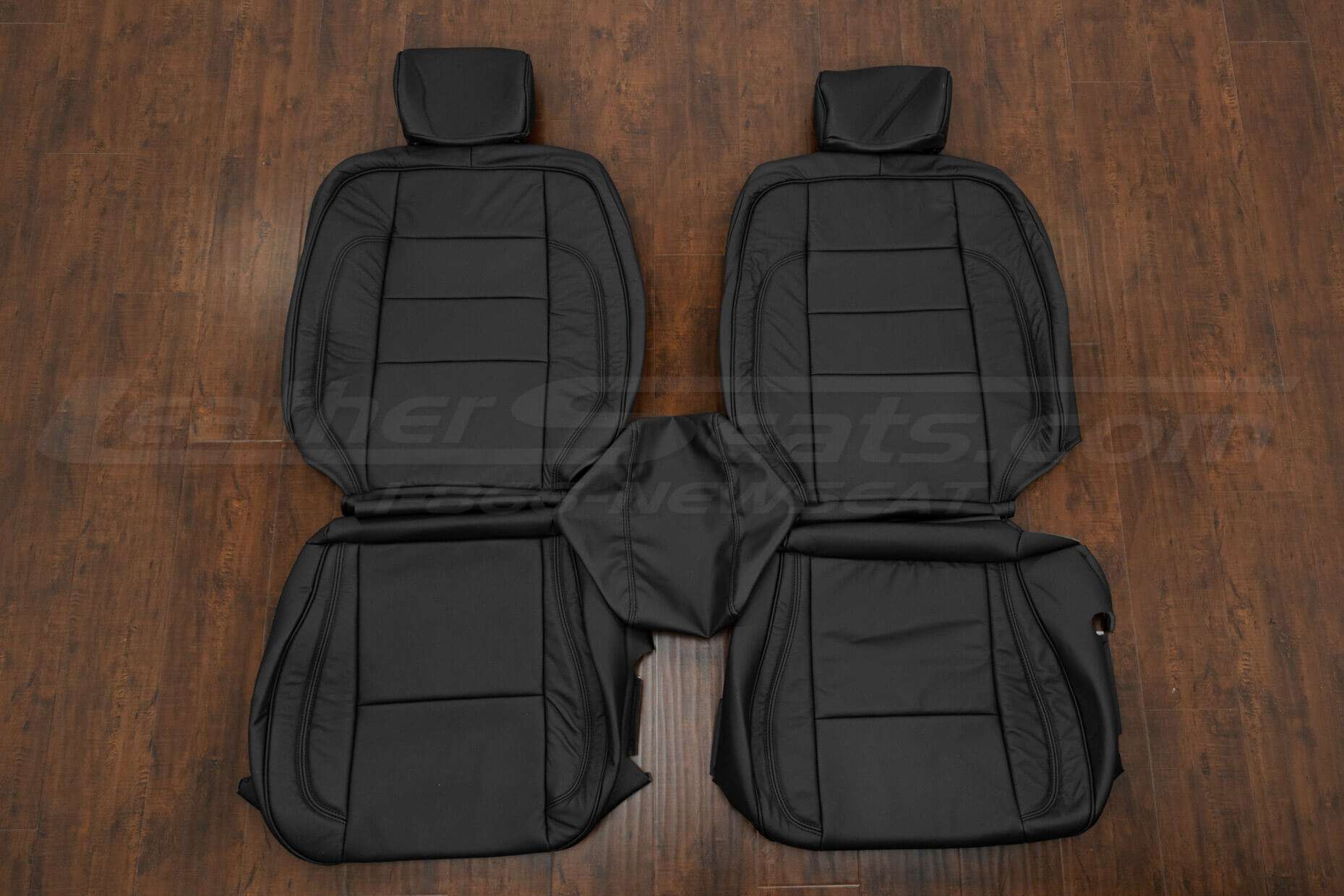 1998-2005 Lexus GS300 Leather Seat Upholstery Kit - Black - Front seat upholstery with Console Lid Cover