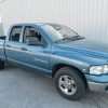 Blue 2003 Dodge Ram Quad Cab 2500 Exterior with LeatherSeats.com Light Grey Upholstery