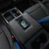 Ford Truck leather phone charging console lid - installed - Android and Apple compatible