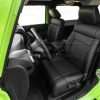 2011-2012 Jeep Wrangler JK with custom installed leather seats - Black & Piazza Green