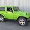 2012 Jeep Wrangler JK 2 Door in Lime Green with custom LeatherSeats.com upholstery