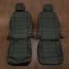 2011-2012 Jeep Wrangler JK LEather Upholstery Kit - Black / Piazza Green - Front seat Upholstery