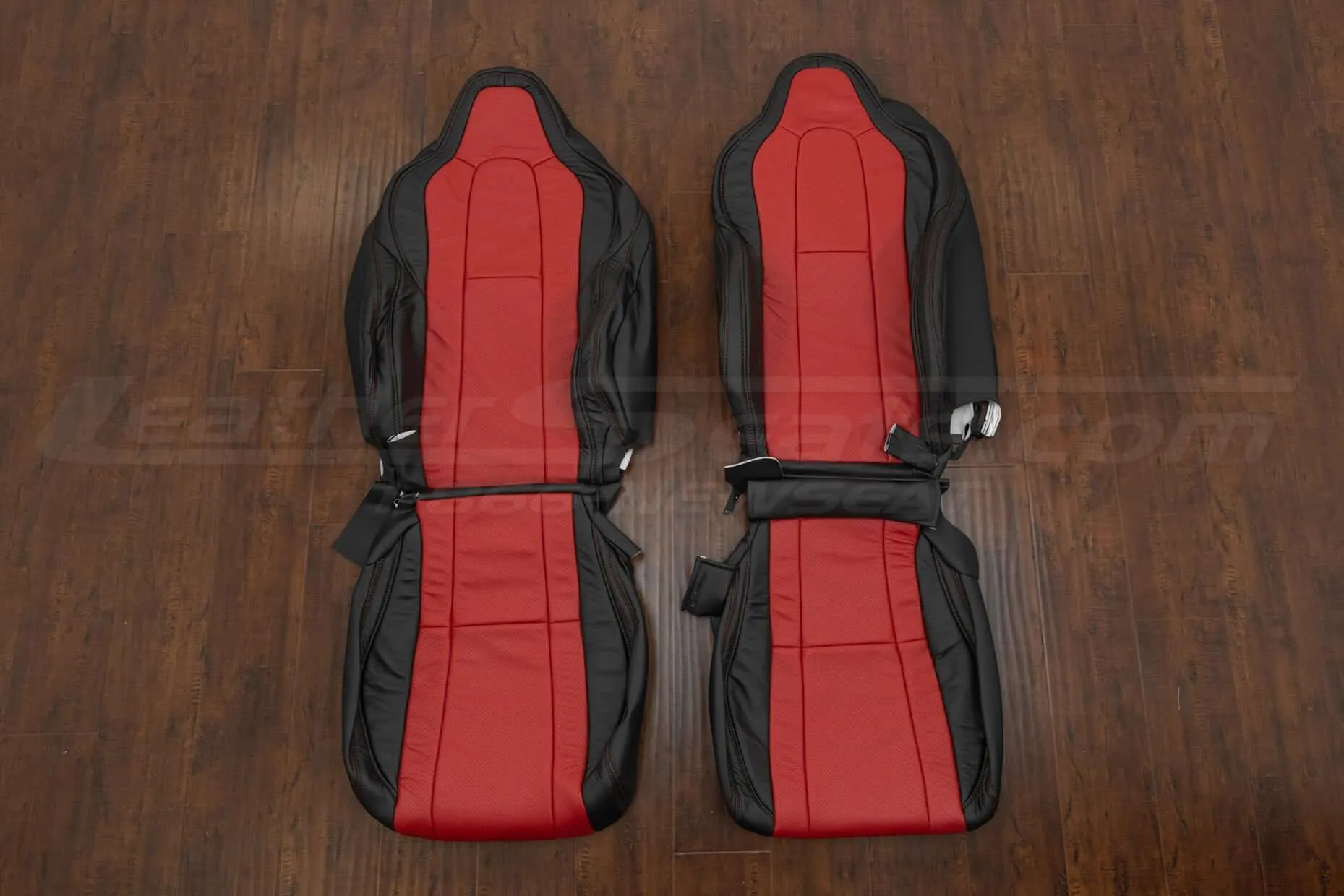 2023 Honda Civic Si Leather Seat Kit - Ecstasy Black/Ecstasy red - Front seat upholstery