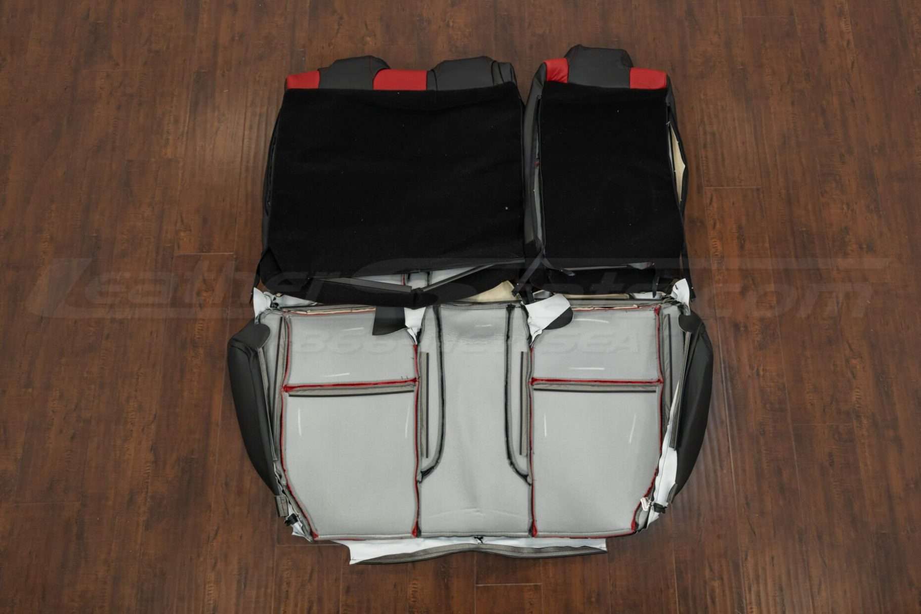Back view of rear seat upholstery