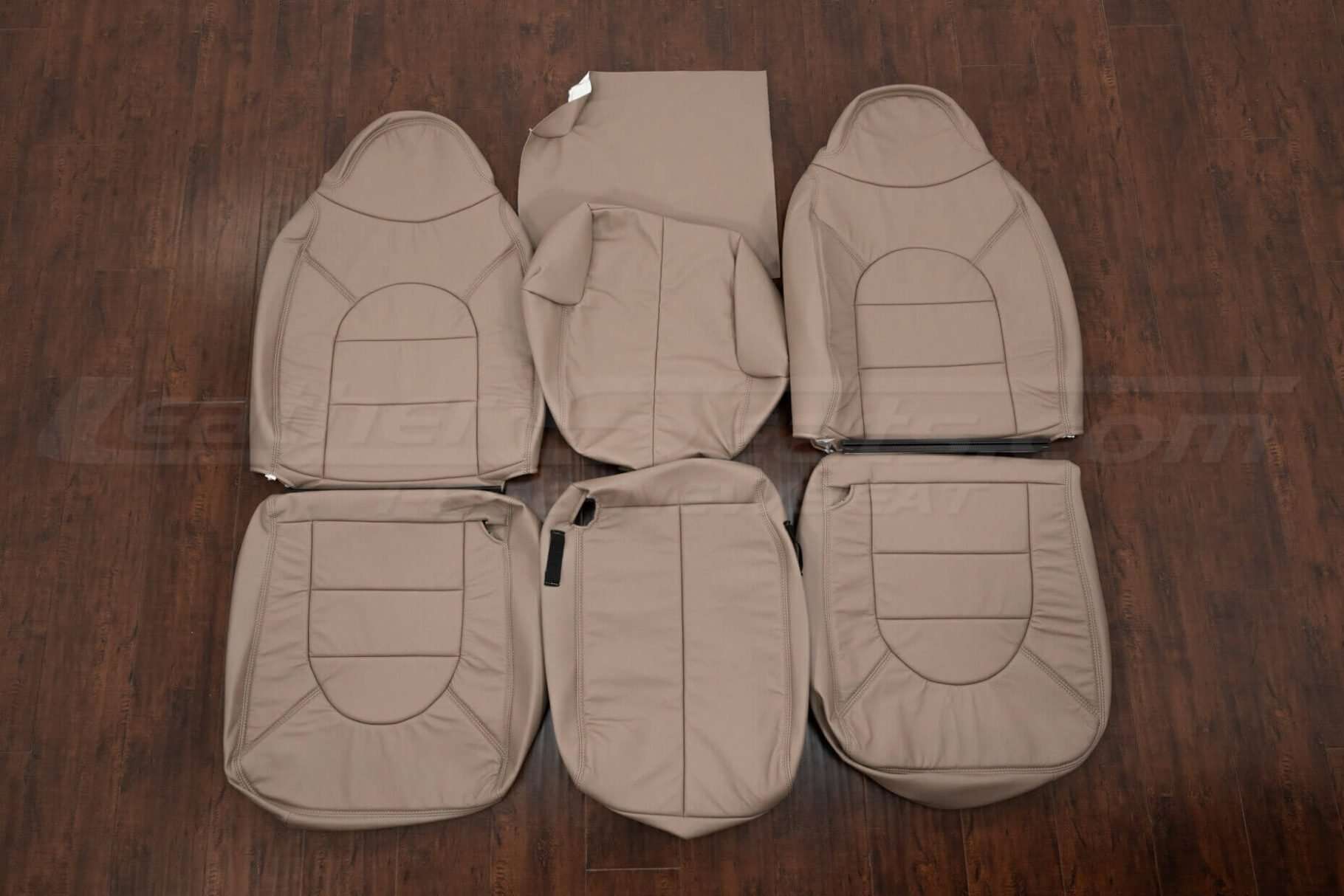 40/20/40 Ford SuperDuty Leather Kit - Nutmeg - Front seat uphosltery