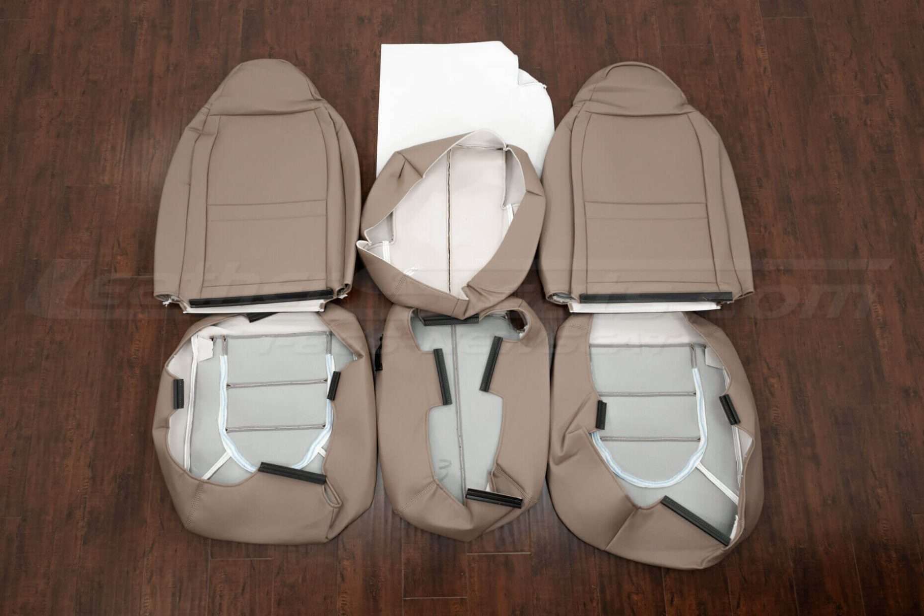 Back view of front seat upholstery