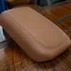 Maching Cocoa stitching on leather console for Ford Maverick