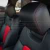 Pontiac G8 installed leather headrest with Bright Red stitching