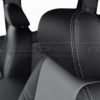 GMC Sierra Black Leather Headrest with contrasting Light Grey stitching