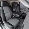 2009-2013 GMC Sierra Crew Cab with custom Black and Light Grey leather seats - Front passenger seat