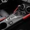 Leather Camaro shift boot with contrasting Red stitching