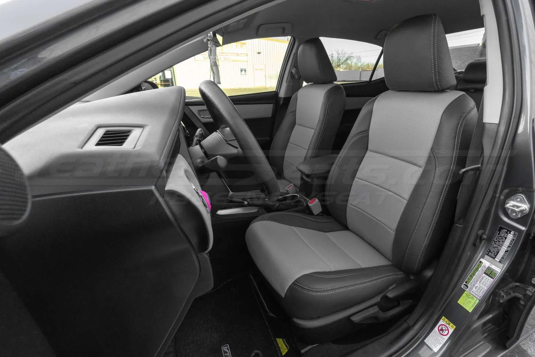 2017-2019 Toyota Corolla with Graphite and Ash installed leather seats - Front driver seat