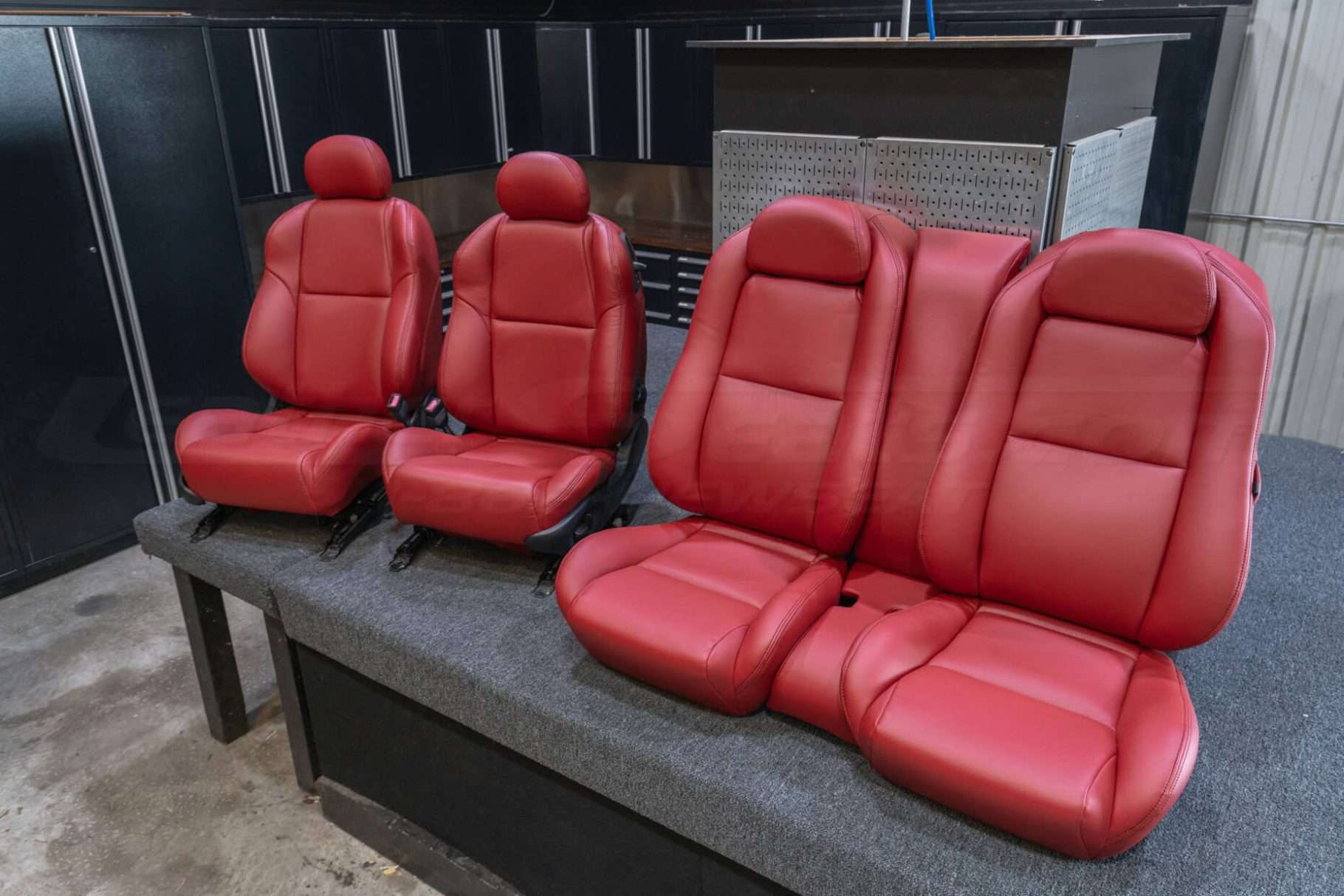 Pontiac GTO front and rear installed leather seats