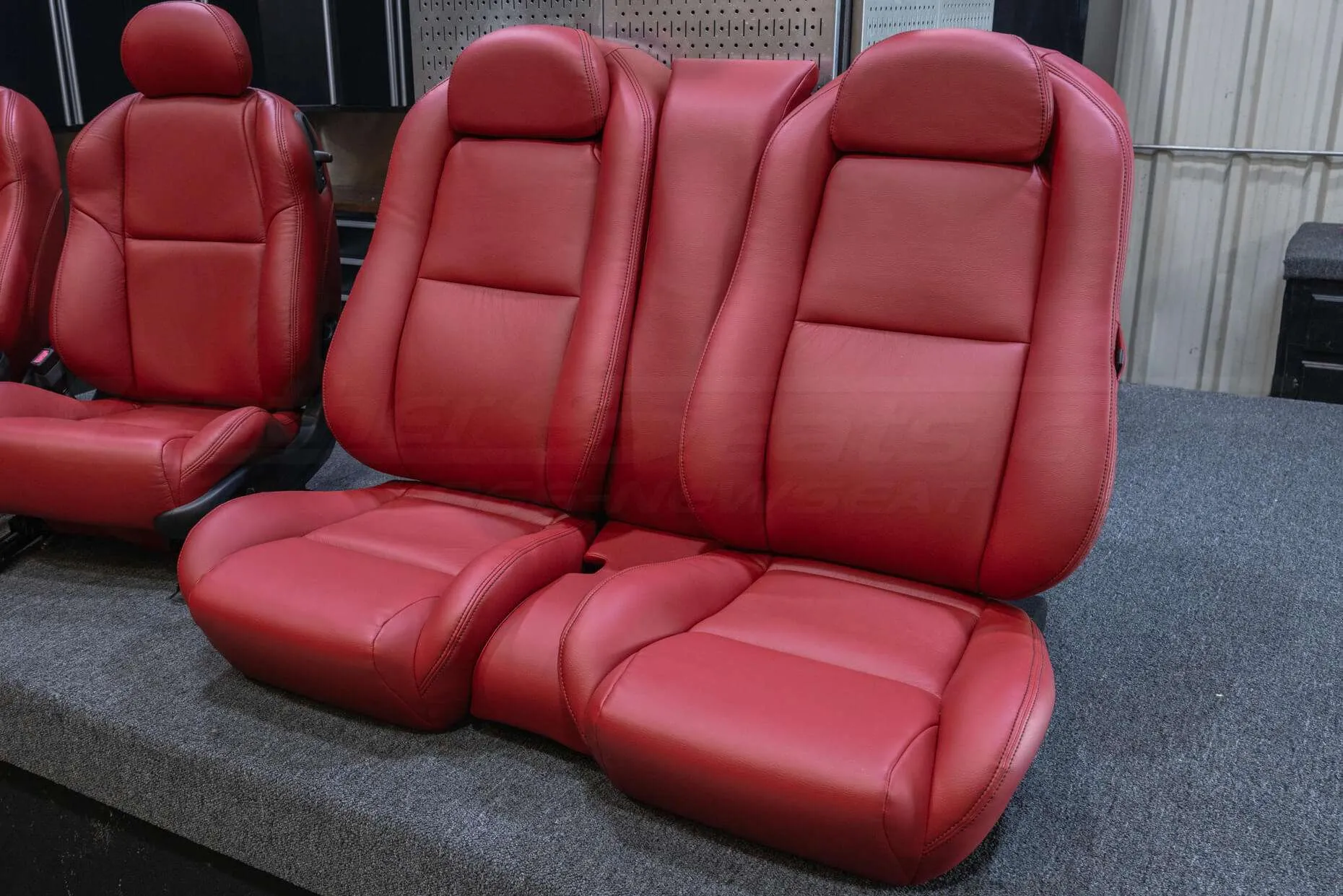 Pontiac GTO Cardinal Rear Leather Seats Installed