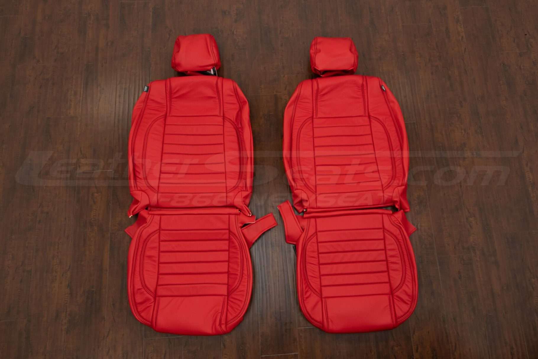 2010-2014 Ford Mustang leather seat kit- Bright Red - Front seat upholstery