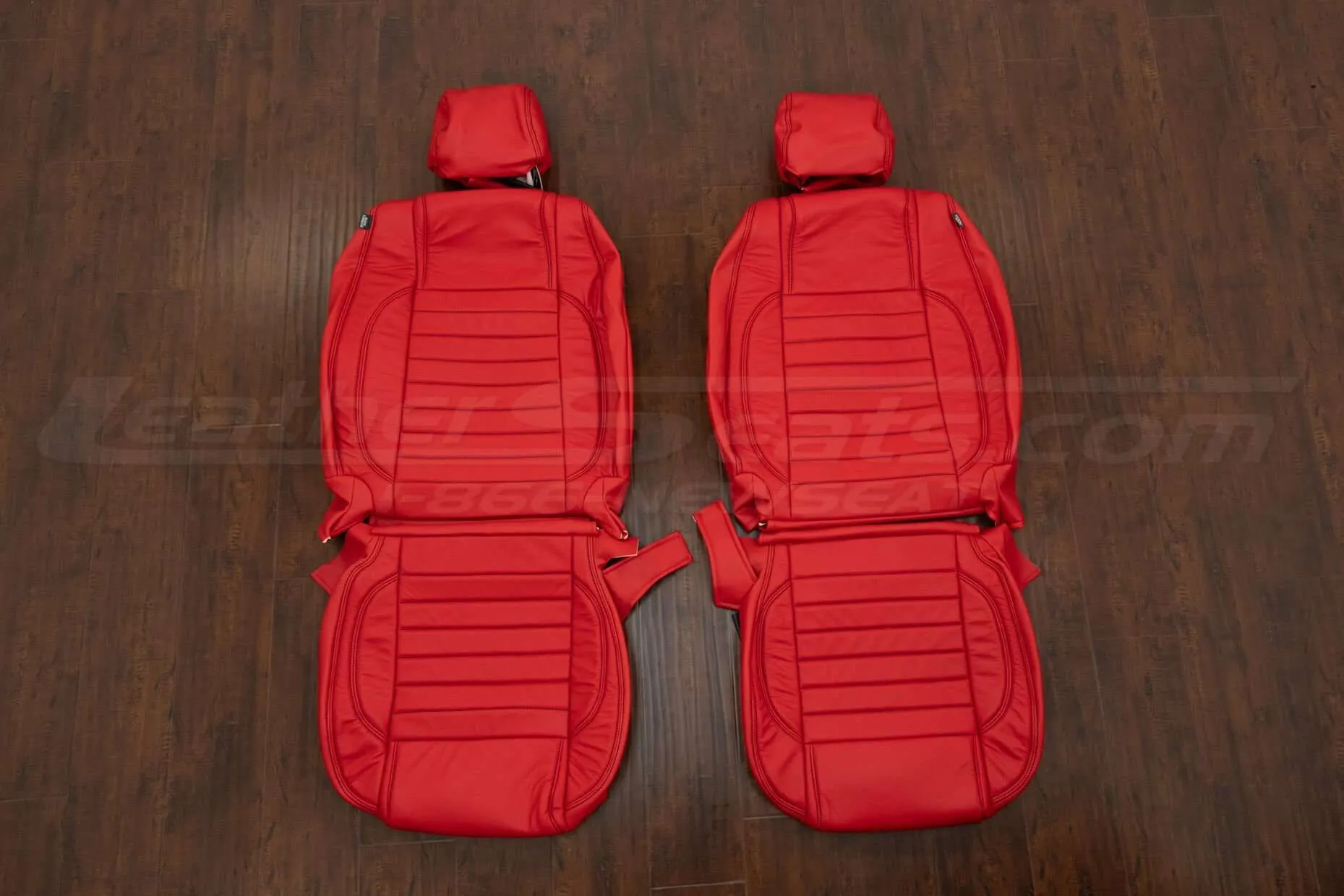 2010-2014 Ford Mustang leather seat kit- Bright Red - Front seat upholstery