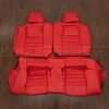 Ford Mustang rear leather seat upholstery in Bright Red