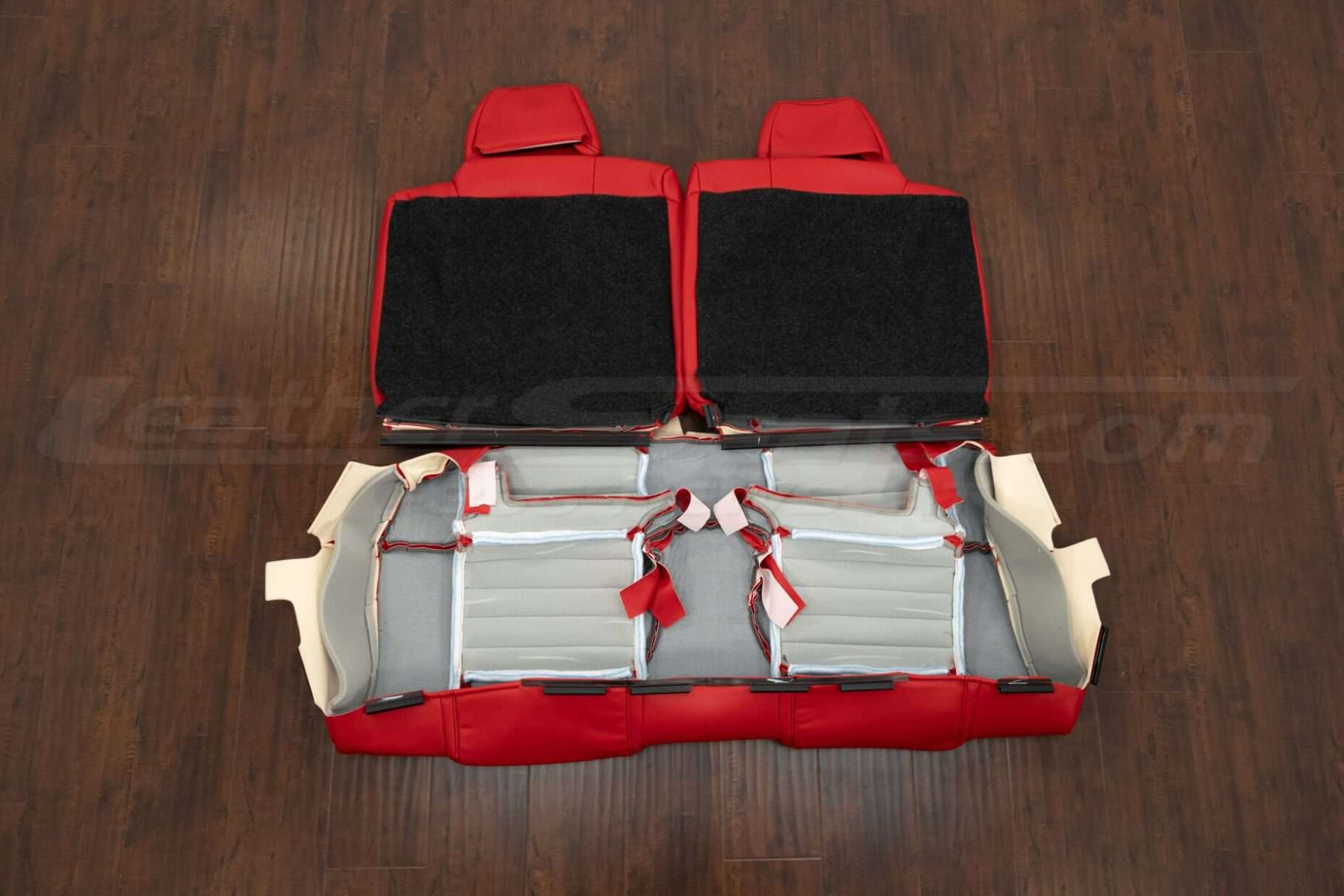 Rear seat upholstery flipped
