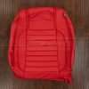 Bright rRed Mustang backrest leather upholstery