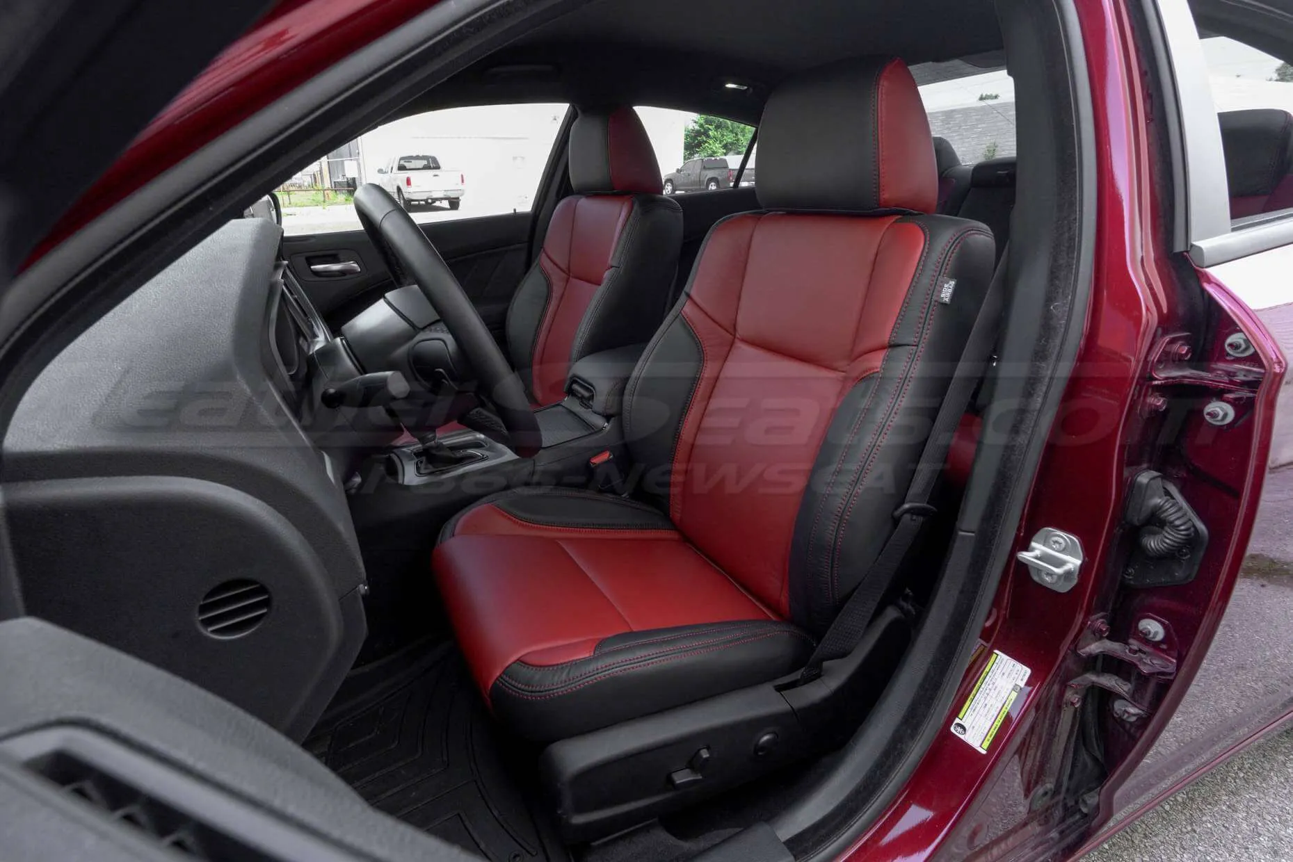 2015-2023 Dodge Charger with custom two-tone installed leather seats