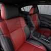 Front backrest and headrest section of front passenger leather seat