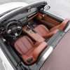 Top down- aerial view of 2006-2007 Mazda Miata Convertible with installed Mitt Brown leather seats