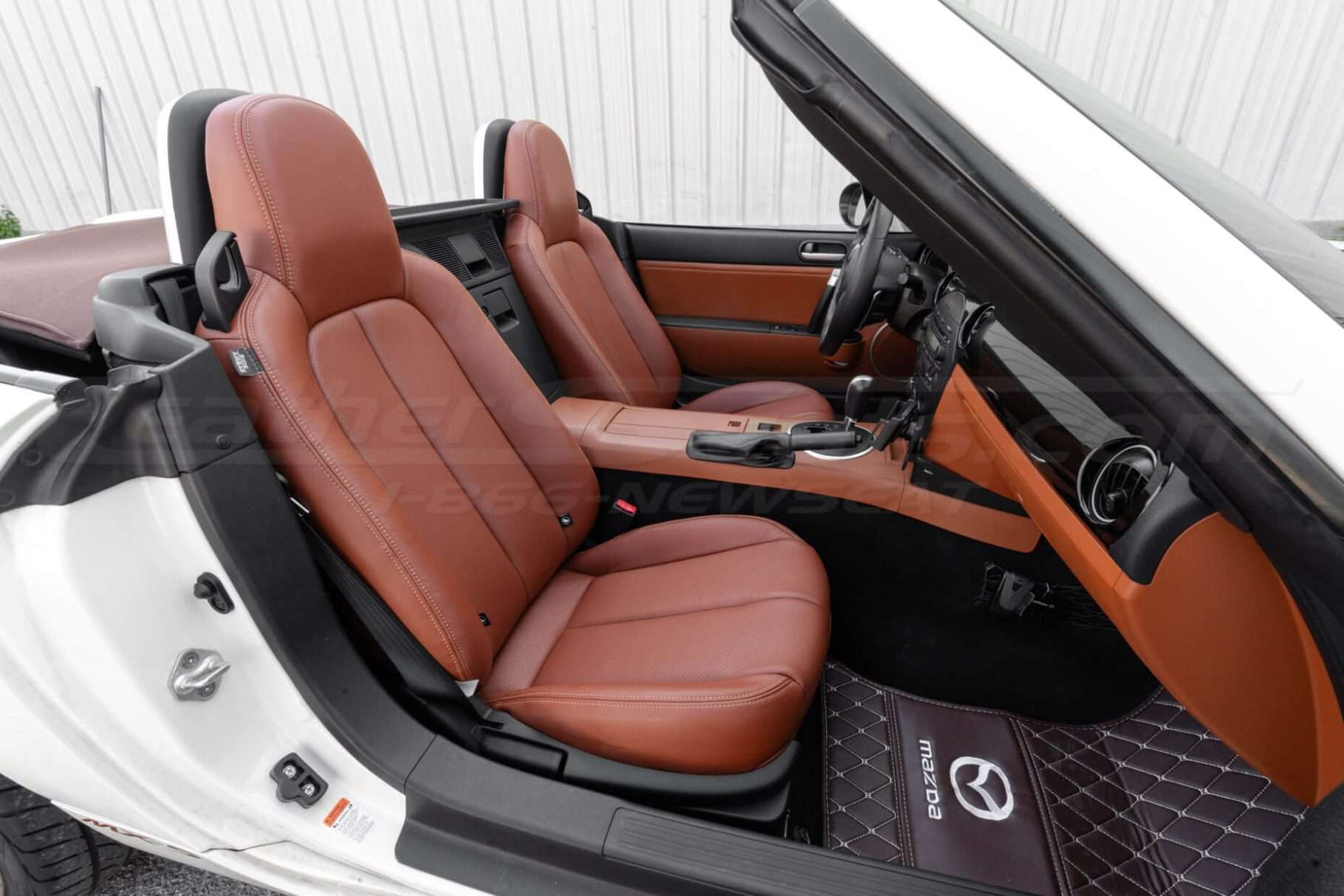 2006-2007 Mazda Miata wiith LeatherSeats.com installed upholstery kit