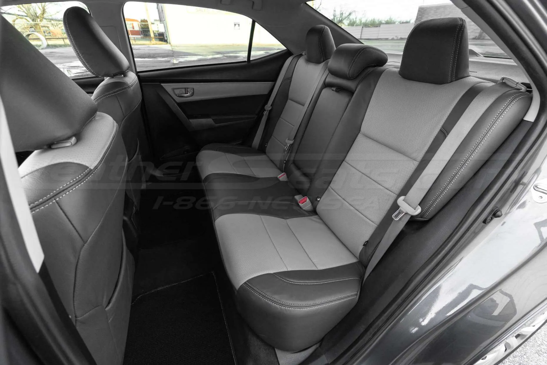 Toyota Corolla rear leather seats installed- driver side