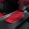 Bright Red Dodge Challenger Shift Boot with contrastng Black stitching