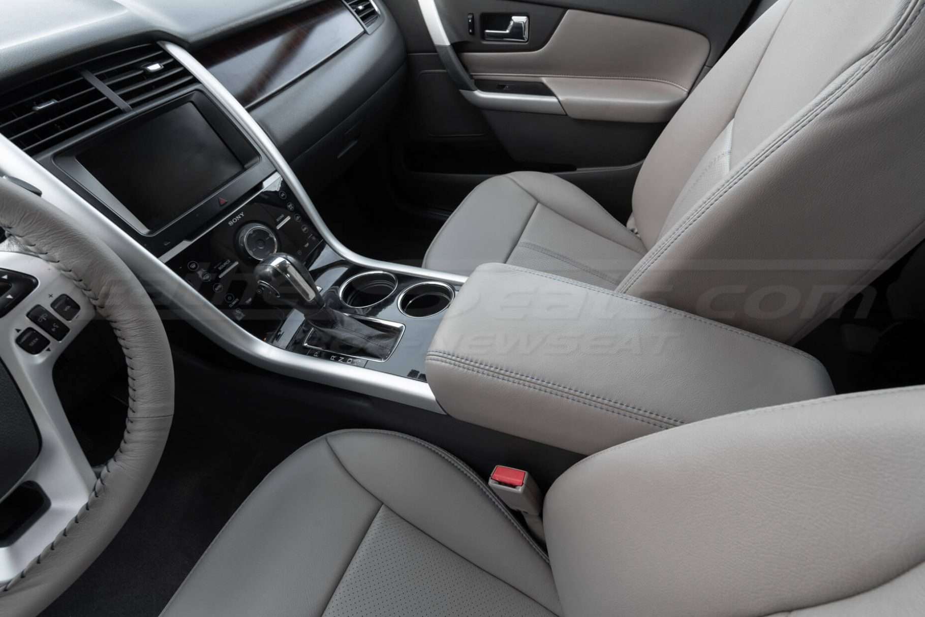 Ford Edge Leather Console Cover - Installed