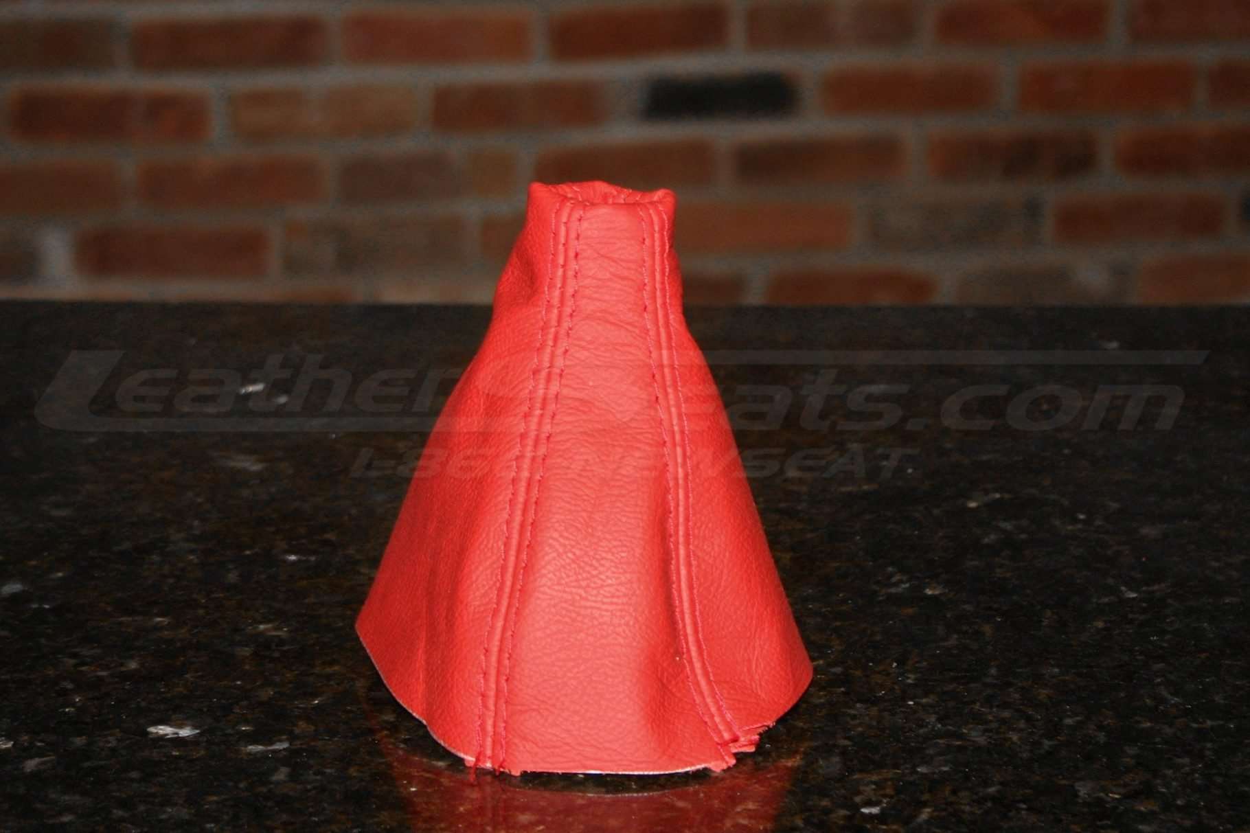 Bright Red Acura NSX shift boot upholstery