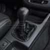 Black leather shift boot with contrasting double-stitching