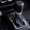 Automatic shifter with l custom leather boot close -up